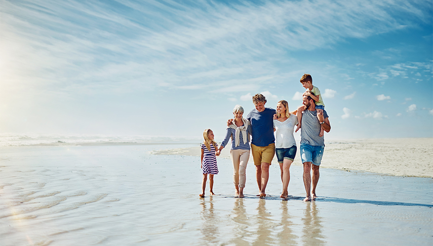 Family on a beach